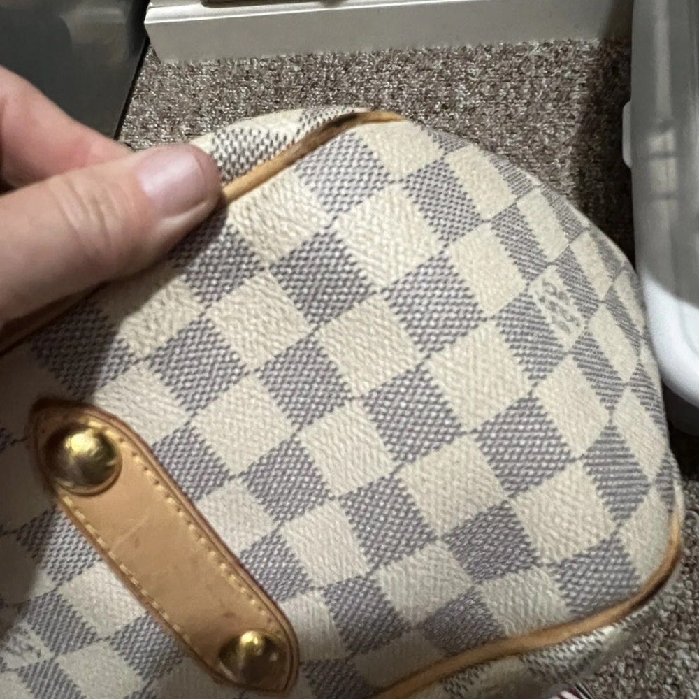 Authentic Louis Vuitton Galleria PM leather hobo DAMIER AZUR handbag - Picture 6 of 13